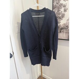 Banana Republic Navy Blue Knit‎ Cardigan Sweater Long Sleeve Pockets XS